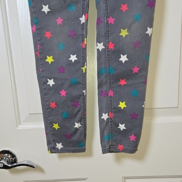 PLACE Gray Jeggings Colorful Stars JR. 12 ADJ WAIST  Y2K FUN UNIQUE COMFY BOLD - Picture 6 of 14